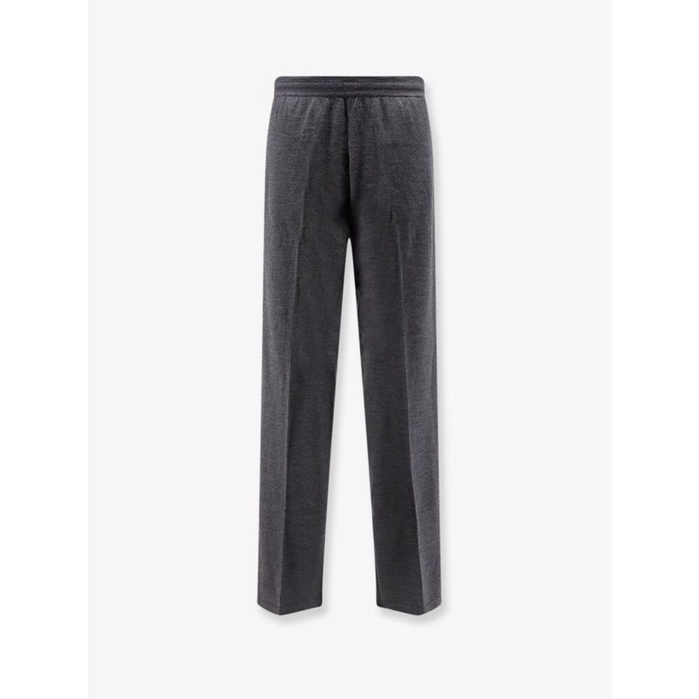 Gucci Men Wool Leisure Trousers With Web Insert